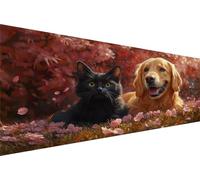 Diamond Art Flowers Dimond Art Adults Cats And Dogs Diamond Painting,5D Large Mosaic Crafts Adults,Diy Full Round Drill Rhinestone Cross Stitch Painting Crafts Pictures Kits Home Decor 50x100cm Q1-884