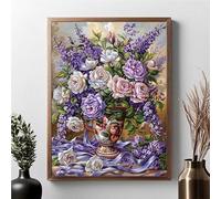 Diamond Art Flowers, Flower Diamond Art Kits Adults Large 80x100cm, 5D Dimond Painting with Round Full Drill, Adults DIY Crystal and Crafts Kits Embroidery Pictures for Home Wall Decor JPF 6-M