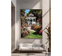 Diamond Art Flowers, Flower Diamond Painting Kits for Adults, 5D DIY Full Drill Crystal Gem Art Paintings Embroidery Mosaic Kits Crafts for Adults for Home Room Decor, Gifts 12x16inch PjY6373 N-C