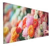 Diamond Art Flowers Large 5D Diamond Painting Kits for Adults, Full Drill Beauty Crystal Art Kits, DIY Gem Arts and Crafts for Adults Beginners Dimond Paintings for Decor Gifts for Women 100x40cm A-63