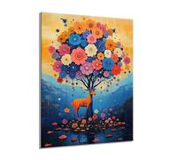 Diamond Art Forest Deer, Diamond Painting Kits Adults Kids, 5D DIY Crystal Embroidery Canvas Painting, Cross Stitch Diamonds Mosaic Art Crafts, Hobbies for Adults Women, Room Decor 36x48inch s0yh-42