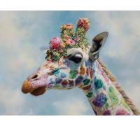 Diamond Art Giraffe, Animal Diamond Painting Kits Adults, 5D Round Full Drill Painting by Numbers for Adults, DIY Crystal Art Crafts Pictures Embroidery Kit for Home Decor, Gifts (20x28in) -hcw2509P6