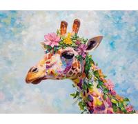 Diamond Art Giraffe, Animal Diamond Painting Kits Adults, 5D Round Full Drill Painting by Numbers for Adults, DIY Crystal Art Crafts Pictures Embroidery Kit for Home Decor, Gifts 40X50cm -hcw2509T6