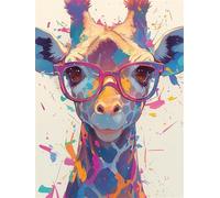 Diamond Art Giraffe Diamond Painting Animals Crystal Art Kits for Adults, DIY 5D Full Drill Cross Stitch Arts Crafts Pictures, Embroidery Kit for Kids, Home Wall Decor, Gifts for Women 60x80cm G-1491