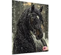 Diamond Art Horse 5D Diamond Painting Kits for Adults Kids Winter DIY Full Drill Crystal Art Kits, Gem Arts and Crafts for Adults Beginner Dimond Crystal Painting Decor Gifts for Women 50x70cm F-82