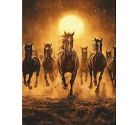 Diamond Art Horse, Square Diamond Paintings Animal, 5D Full Drill Crystal Art Kits for Adults, DIY Cross Stitch Embroidery Gem Adults Craft Painting Kits, for Home Wall Christmas Decor 30x40cm V-24