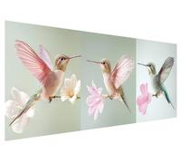 Diamond Art Hummingbird, 130x50cm Large Diamond Painting Kit, 5D DIY Flower Dimond Painting Kits for Adults, Rhinestones Dimond Art Supplies for Adults, Crystal Arts Kits for Room Christmas Decor H-82