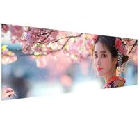 Diamond Art Japan 270x90cm Large Diamond Painting Flower Crystal Art Kits Crafts for Adults Beginners DIY Full Drill Dimond Painting Picture Gem Embroidery Kit Autumn Rome Decor Gifts for Women S-15