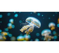 Diamond Art Jellyfish， Animal Diamond Painting Kit Adults， DIY Full Drill Crystal Art Mosaic Craft Set， 5D Gem Cross Embroidery Art Accessory Adult Beginners， Home Wall Decoration 40x20cm T-z898