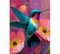 Diamond Art Kingfisher, DIY Diamond Painting Flowers, Square Dimond Crystal Art Kits for Adults, Beginner 5D Full Drill Paintings Kits, Crafts for Adults for Decor Gifts 32 x 44 Inch - FZ2509612
