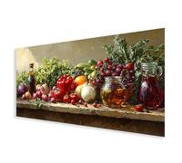 Diamond Art Kitchen Large Diamond Painting Kits for Adults, 5D Full Square Drill Vegetable Crystal Art Kits with Complete Tools, DIY Rhinestone Embroidery Cross Stitch for Home Decor 30x60cm B0-857