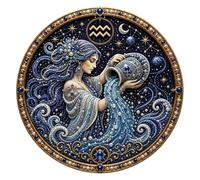 Diamond Art Kits, 12 Zodiacs Signs Pearl Art Kits for Adults, Aquarius