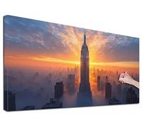 Diamond Art Kits Adults 110 x 50 cm, Large New York Diamond Painting Kits for Adults, DIY Full Square Drill Crystal Art Painting, Cross Stitch Embroidery Kit with Diamonds for Wall Decor (Sunset) E-56