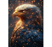Diamond Art Kits Adults,5d Animal Round Full Drill Diamond Painting Afterglow Crystal Art Kits DIY Gem Embroidery Cross Stitch Arts and Crafts Canvas Paint by Numbers for Room Decor Gift 40x50cm T49