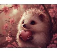 Diamond Art Kits Adults,5d Animal Round Full Drill Diamond Painting Love Crystal Art Kits DIY Gem Embroidery Cross Stitch Arts and Crafts Canvas Paint by Numbers for Room Decor Relax Gift 35x45 T417