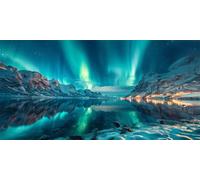 Diamond Art Kits Adults, 5D DIY Northern Lights Diamond Painting Kits for Beginners Kids, Round Full Drill Gem Art Crystal Rhinestone Embroidery Crafts Canvas Painting for Wall Decor 30x60cm, P3441
