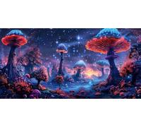 Diamond Art Kits Adults, 5D DIY Red Mushroom Diamond Painting Kits for Beginners Kids, Square Full Drill Gem Art Crystal Rhinestone Embroidery Crafts Canvas Painting for Home Wall Decor 30x60cm, P3868