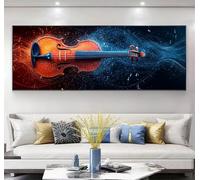 Diamond Art Kits Adults, 5D Guitar Diamond Painting Kits for Adults Fantasy Pattern with Full Round Drill Large Canvas, DIY Beginner Gem Crystal Art for Home Wall Room Decor Gifts 12x36inch, Model249