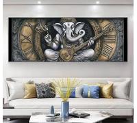 Diamond Art Kits Adults, 5D India Diamond Painting Kits for Adults sacred elephant Pattern with Full Round Drill Large Canvas, DIY Beginner Gem Crystal Art for Home Wall Room Decor, 24x72inch,Model441