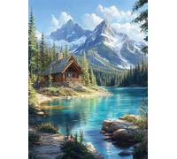 Diamond Art Kits Adults, 5D Landscape Diamond Painting Kit, DIY Full Drill Dimond Art Tree Crystal Gem Crafts for Beginners Dimond Embroidery Canvas Picture for Home Wall Decor Gifts 30x40cm X-417