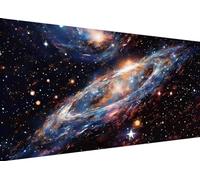 Diamond Art Kits Adults, 5D Large Diamond Painting Universe Galaxy DlY Full Square Drill Cross Stitch Crystal Art Diamond Pictures for Home Canvas Decoration Sequin Gem Arts Crafts 40x20in E-428