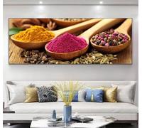 Diamond Art Kits Adults, 5D Seasoning Diamond Painting Kits for Adults Kitchen Pattern with Full Square Drill Large Canvas, DIY Beginner Gem Crystal Art for Home Wall Room Decor, 16x48inch, Model360