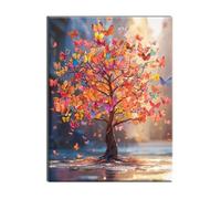 Diamond Art Kits Adults and Kids Trees Hu Die Adult Crystal Art Diamond Painting Kit, DIY Cross Stitch Embroidery Crafts Kit, for Home Room Wall Decor, Christmas Decorations, Gifts 20x25cm W-w-990