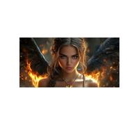 Diamond Art Kits Adults Angel Diamond Painting, 5D DIY Wall Art Supplies Kits for Adults, Full Drill Flame Painting by Numbers 56 x 28In Rhinestone Cross Stitch Embroidery Crafts, Room Decor 2ZSH-0707