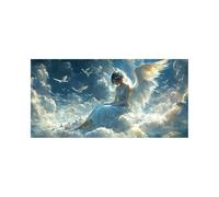 Diamond Art Kits Adults Angel Diamond Painting, 5D DIY Wall Art Supplies Kits for Adults, Full Drill Woman Painting by Numbers 48x24in, Rhinestone Cross Stitch Embroidery Crafts, Room Decor 2ZSH-0108
