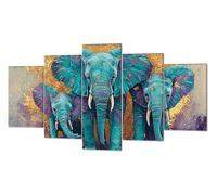 Diamond Art Kits Adults Animal Elephant Full Drill Diamond Painting 5 Pack DIY Crystals Arts and Crafts Embroidery Kit, 5D Gem Art Cross Stitch Kits for Adults, Home Decoration Gifts 48x100in P-d-3399