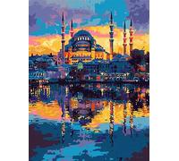 Diamond Art Kits Adults Architecture Diamond Painting Landscape 12x20inch, DIY Cross Stitch Kits for Adults, Embroidery Arts and Crafts for Adults, Gem Art Canvas Picture Kit for Home Decor J-1127K