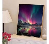 Diamond Art Kits Adults, Aurora Diamond Painting Kits with HD Canvas, DIY Gem Art Sparkle Rhinestone Cross Stitch Kits for Home Office Wall Art, Creative Craft Gift for Her, 35x55cm （Mountain） 2Z#1098