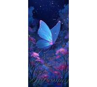 Diamond Art Kits Adults&Beginner, Large Size 11.8x23.6in, Butterfly Diamond Art Flower Diamond Painting Kit Full Drills, DIY 5D Dimond Picture Art Embroidery Crystal Art Crafts, for Room Wall Decor