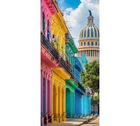 Diamond Art Kits Adults&Beginner, Large Size 23.6x47.2in, Street Diamond Art Building Diamond Painting Kit Full Drills, DIY 5D Dimond Picture Art Embroidery Crystal Art Crafts, for Room Wall Decor