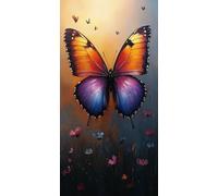 Diamond Art Kits Adults Butterfly, Diamond Painting Animal 5D Crystal Art Embroidery Kit, DIY Full Round Drill Craft Painting for Adults Sequin Crafts for Home Wall Decor, Gifts 60x120cm F-QF367X