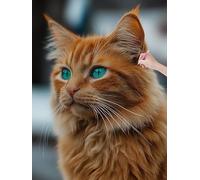 Diamond Art Kits Adults, Cat Diamond Painting Kits for Adults, DIY Full Drill Crystal Art Cross Stitch Embroidery Kit Arts and Crafts for Beginner, Paint by Numbers for Home Wall Decor, 40x50 cm, K-10