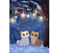 Diamond Art Kits Adults, Cat Star 5D Diamond Painting Kits for Kids Beginners, DIY Round Full Drill Gem Crystal Art Cross Stitch Crafts Pictures Kit, for Home Wall Decoration Gifts 60x80cm G-593