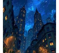 Diamond Art Kits Adults City, Diamond Painting Starry Sky 5D Crystal Art Crafts for Adults Kits, DIY Square Full Drill Rhinestones Embroidery Cross Stitch Paintings for Decor, 15.8x15.8 inch X-9R87