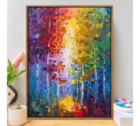 Diamond Art Kits Adults Colorful Forest, DIY Diamond Painting Kit for Beginners, 5D Full Drill Gem Art Painting, Crystal Embroidery Cross Stitch Mosaic Pictures for Home Wall Decor 20x28 inch Q-1000B