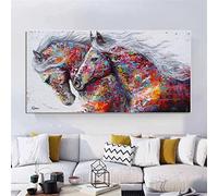 Diamond Art Kits Adults,DIY 5D Diamond Painting Animal Horse Full Drill Crystal Rhinestone Painting by Numbers Cross Stitch Kids Diamonds Embroidery Pictures for Home Wall Decor Gifts,50x100cm