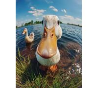 Diamond Art Kits Adults Duck, Diamond Painting Kit Animal 5D Crystal Art Kits for Adults Painting, DIY Full Square Drill Rhinestones Embroidery Sequin Crafts Kit for Home Wall Decor 32x40in 0-D412