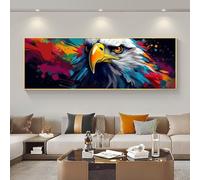 Diamond Art Kits Adults,Eagle Animal Full DIY 5D Diamond Painting Accessories,Square Diamond Dots Arts Crafts Kit Diamond Rhinestone Embroidery Cross Stitch Kit,Home Wall Decor 70x210cm/28x83in M-526