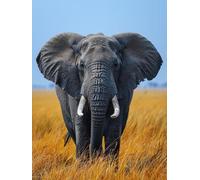 Diamond Art Kits Adults Elephant, Diamond Painting Animal 5D Crystal Art Embroidery Kit, DIY Full Square Drill Strass Craft Painting for Adults Sequin Crafts for Home Wall Decor, Gifts 60x90cm S-9H85S