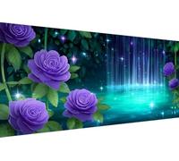 Diamond Art Kits Adults Flower, Diamond Painting Kit Lake 5D Crystal Art Crafts for Adults for Paintings, DIY Full Round Drill Strass Embroidery for Beginner for Home Wall Decor, Gifts 70x140cm T-6V97