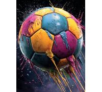 Diamond Art Kits Adults Football, Diamond Painting Kit Sports 5D Crystal Art Kits for Adults Painting, DIY Full Square Drill Rhinestones Sequin Crafts Kit for Home Wall Decor, Gifts 12x16in 5-IQ92