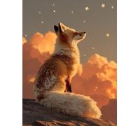 Diamond Art Kits Adults Fox, 5D Diamond Painting Kit Cloud, DIY Cross Stitch Kits for Adults, Full Drill Crystal Art and Crafts Picture, Hobbies for Women, Room Decor, Gifts 90x120cm fjh-3251