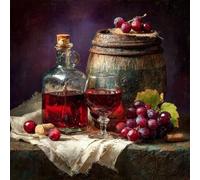 Diamond Art Kits Adults Grape, Diamond Painting Red Wine 5D Crystal Art Crafts for Adults Kits, DIY Square Full Drill Embroidery Cross Stitch Paintings for Home Wall Decor, Gifts 15.8x15.8inch R-SK25