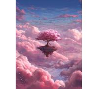 Diamond Art Kits Adults Kids Tree 5D Diamond Painting Accessories DIY Pink Diamonds Crystal Creations Gem Sequin Art Canvas for Bedroom Living Room Wall and Entrance Decoration Gifts 70x90cm jz-759