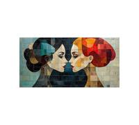 Diamond Art Kits Adults Kiss Diamond Painting, 5D DIY Wall Art Supplies Kits for Adults, Full Drill Abstract Painting by Numbers 48 x 24In, Rhinestone Cross Stitch Embroidery Crafts, Gifts 2ZSH-3652