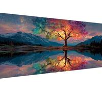 Diamond Art Kits Adults Lake, Diamond Painting Kit Tree of Life 5D Crystal Art Crafts for Adults for Paintings, DIY Full Round Drill Strass Embroidery for Beginner for Home Wall Decor 30X60cm W-8L29
